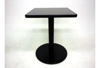 商談テーブル 黒天板／黒脚(W500×D500×H650)