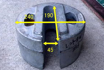 テントウェイト 鋳物 30kg